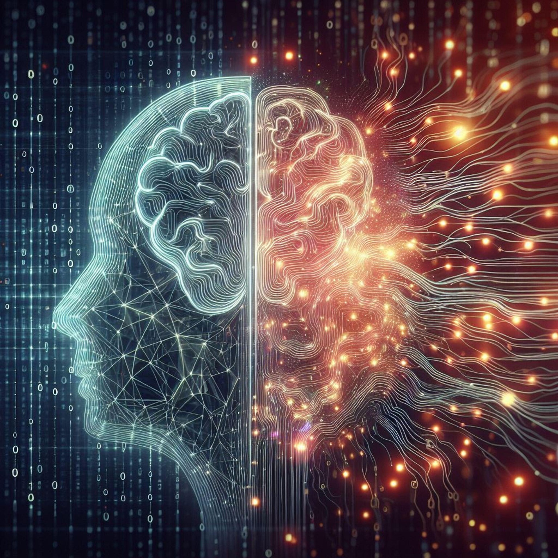 Abstract neural network illustration representing machine learning