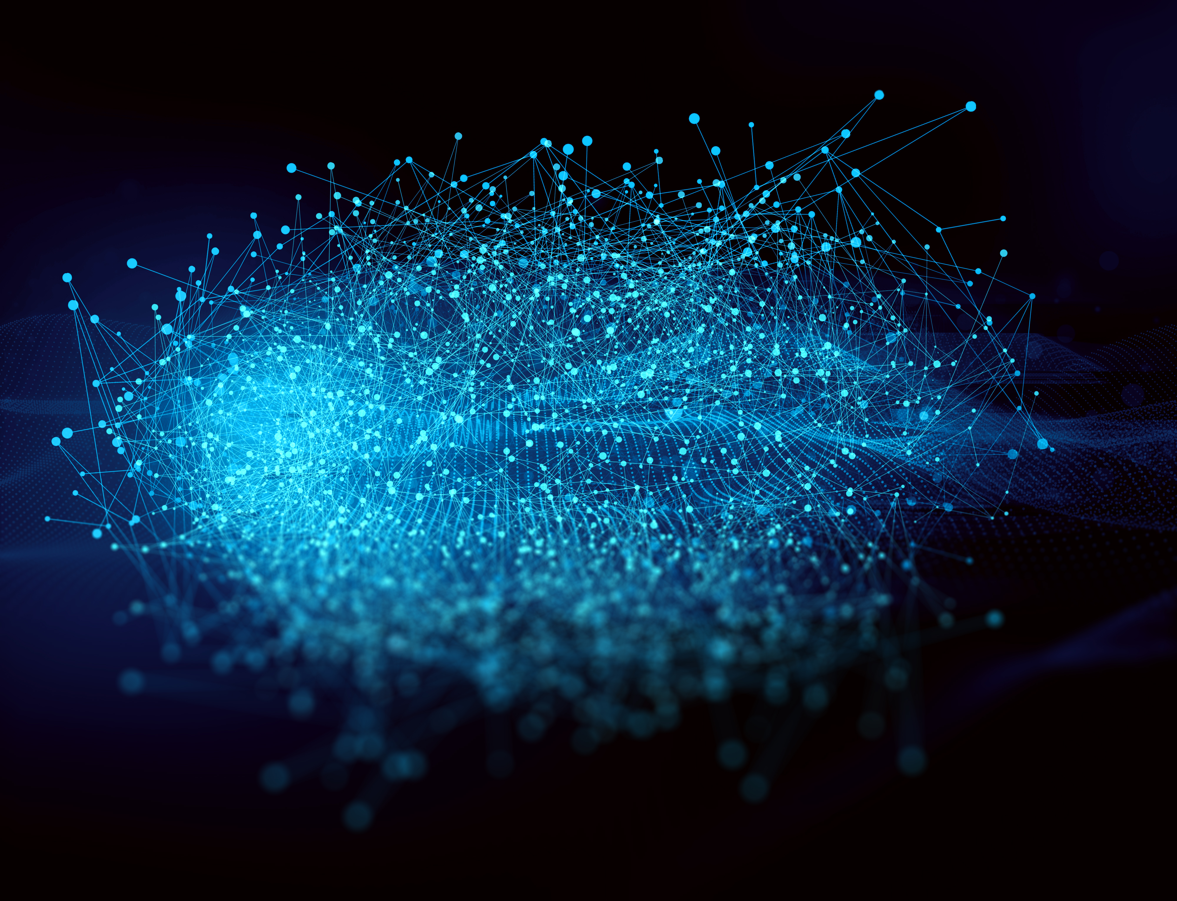Digital brain representing deep learning
